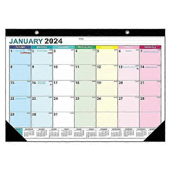 1 pc 2024 לוח שנה קיר 2024-2025, 18 חודשים לוח שנה קיר מינואר 2024 עד יוני 2025