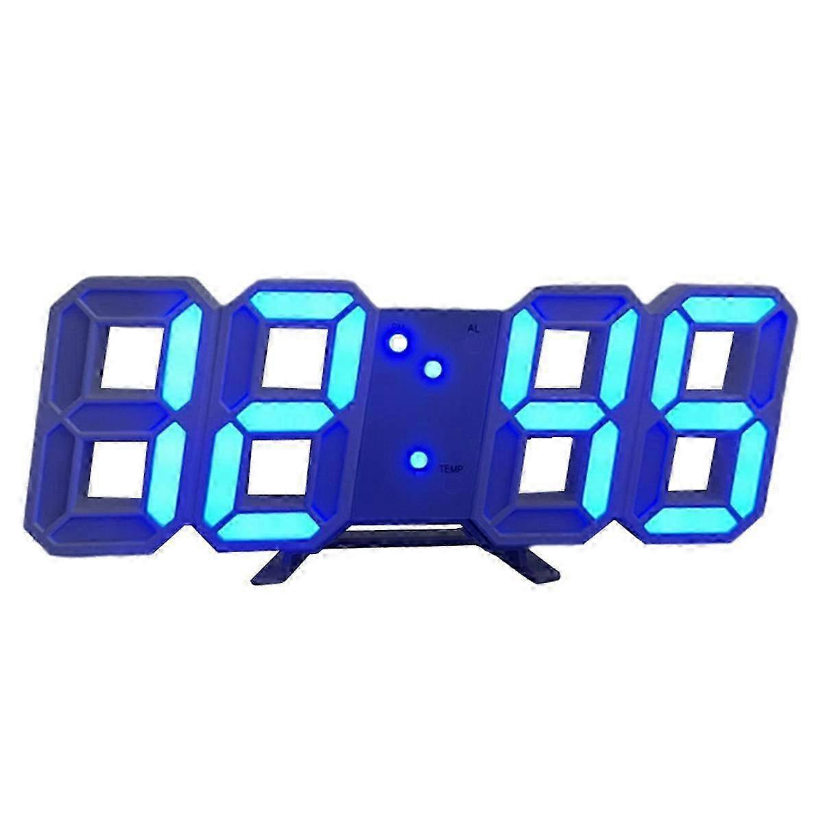 3D LED Digital Alarm Clock - Wall & Desktop Time Display with Modern Design for Home or Office Use
