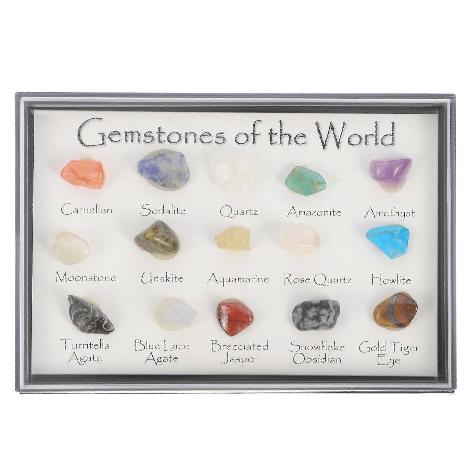 Natural Gemstone Quartz Crystals Fish Tank Decor Beginner Box