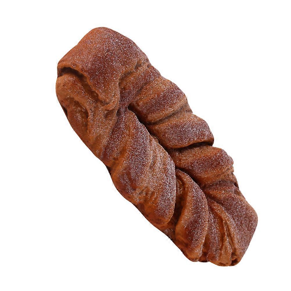 Coffee Artificial Bread Model for Decoration Made of Durable PU Material Lifelike 4.5 Inches