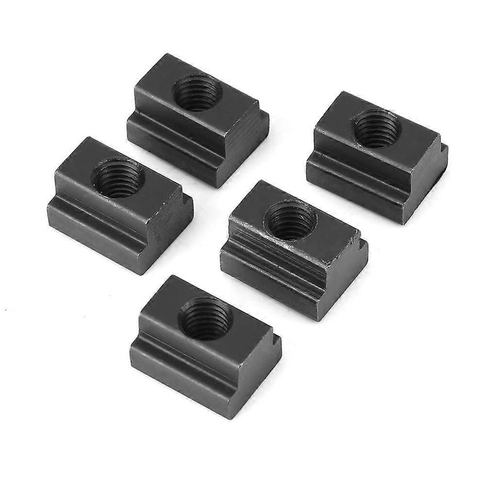 Tnuts, black oxide lacquer Tslot stones threads fit into Tslots in machine tool tables (5 parts/pack)
