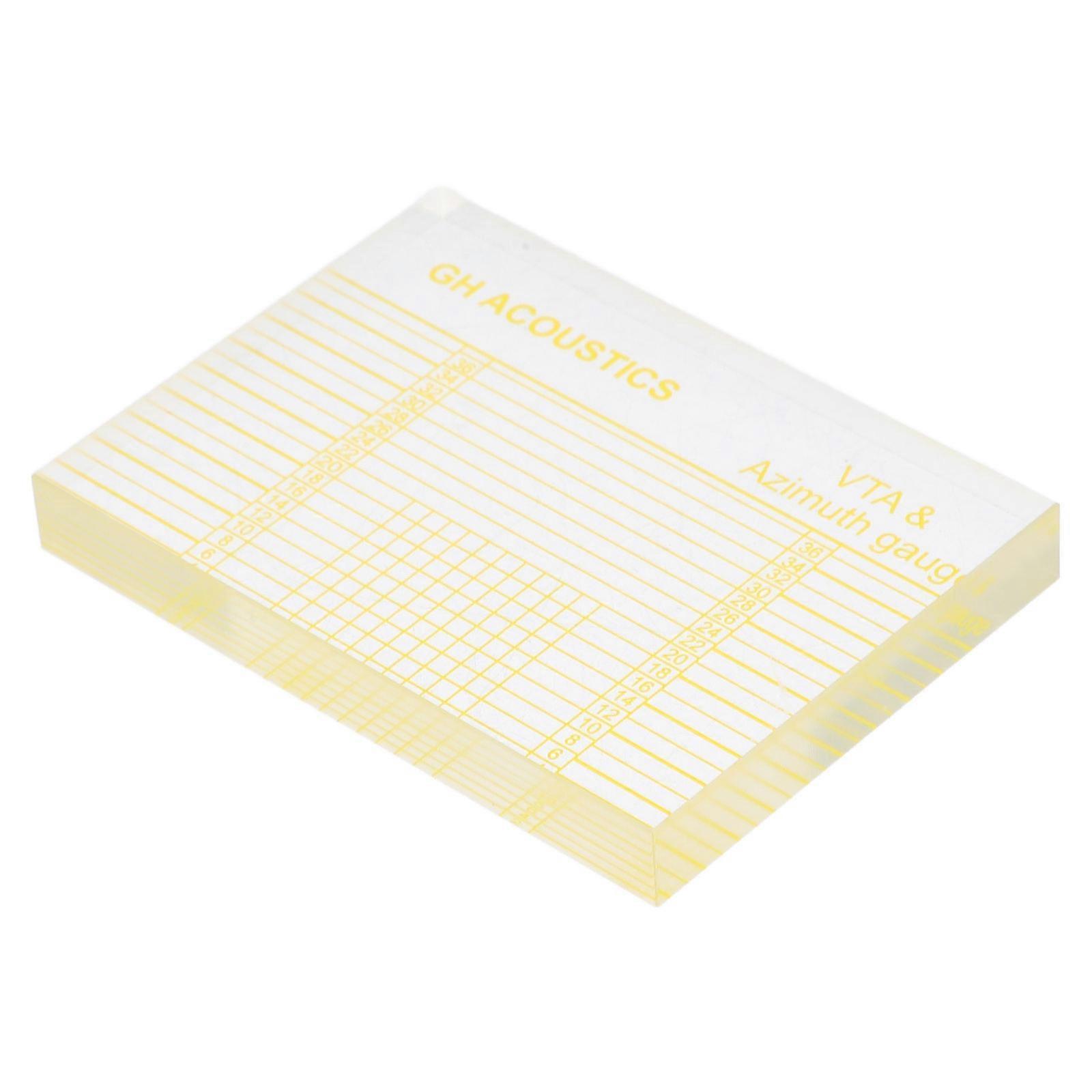 Vinyl Enthusiasts Tonearm Calibration Measuring Tool Transparent Ruler 6.60X4.80X0.80CM 1Set