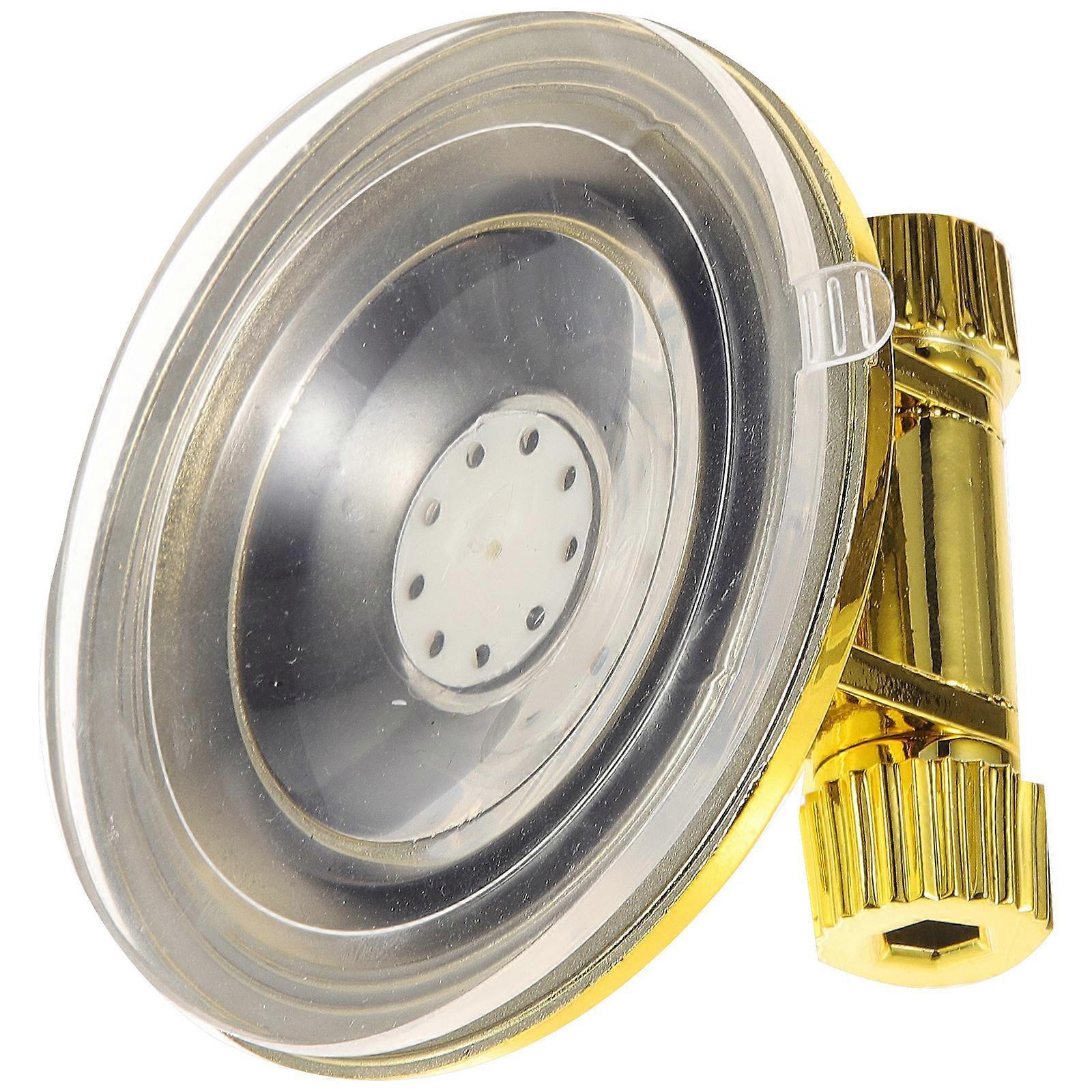 Car Flag Mount Base with Suction Cup Holder Golden Plastic for Display Stand Telescopic Rod 1.5 Inch