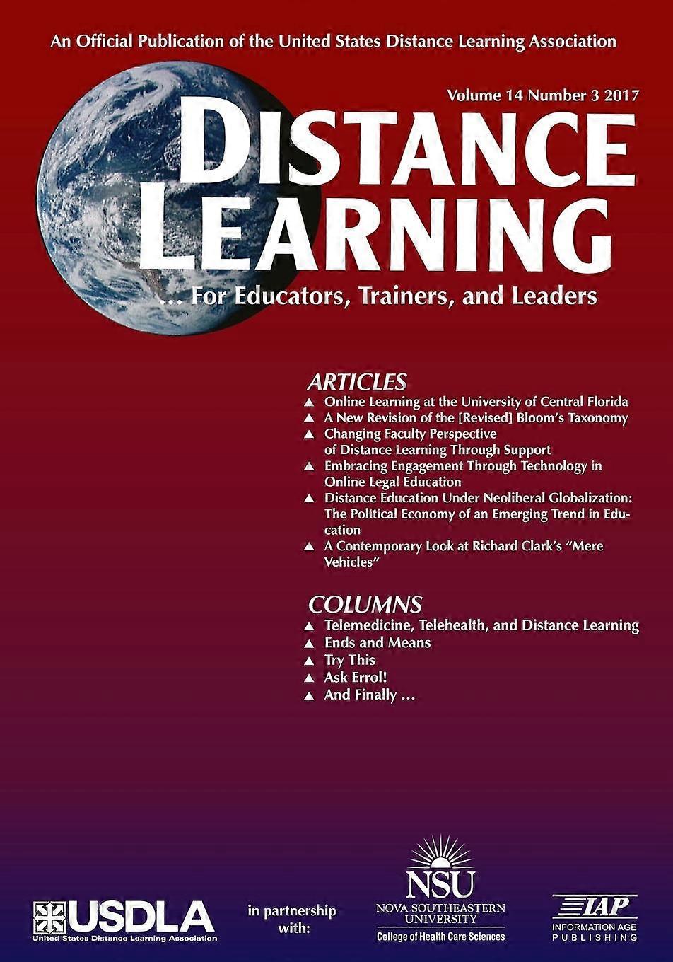 Distance Learning Vol 14 Issue 3 Paperback