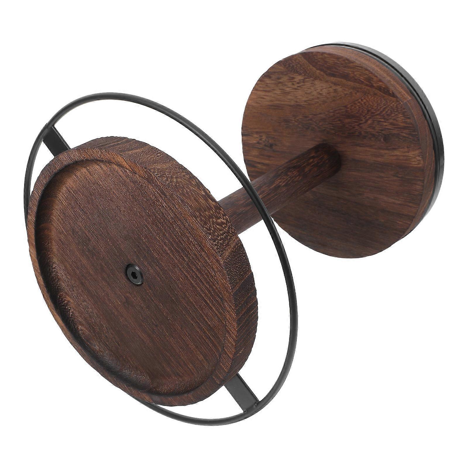 Black Rotating Sunglass Holder Wood Iron Tabletop Organizer for Storage Use Elegant Display 360° Size