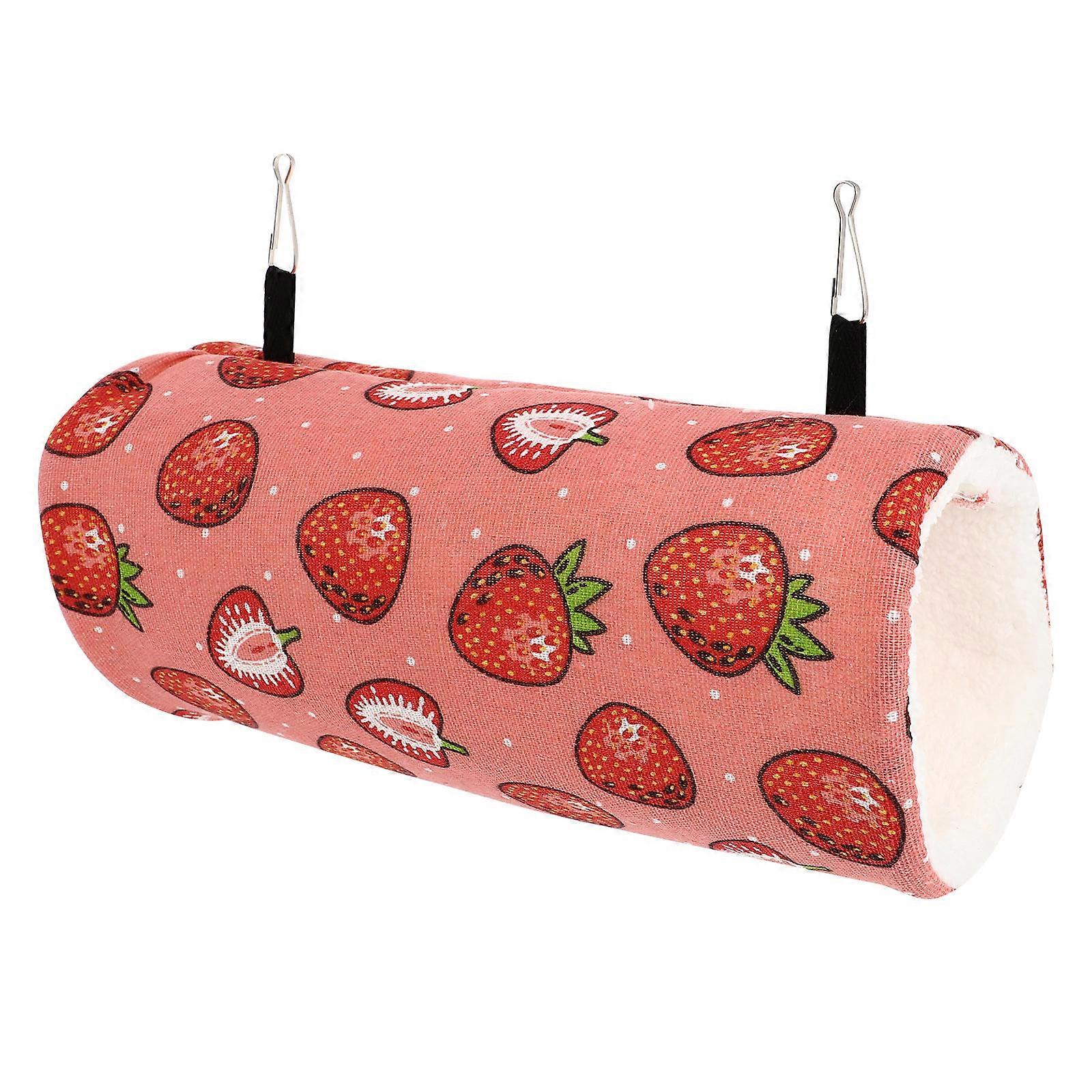 Small Pet Sleeping Tunnel Hammock For Hamsters Warmth And Play - Pink 1Pcs Durable Bed