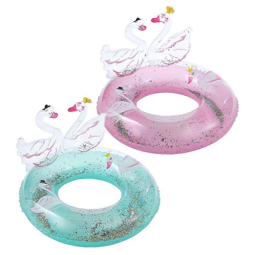 Inflatable Swimming Ring For Children 1Pc Fashionable Swan Shape Design Safe And Waterproof For Water Play