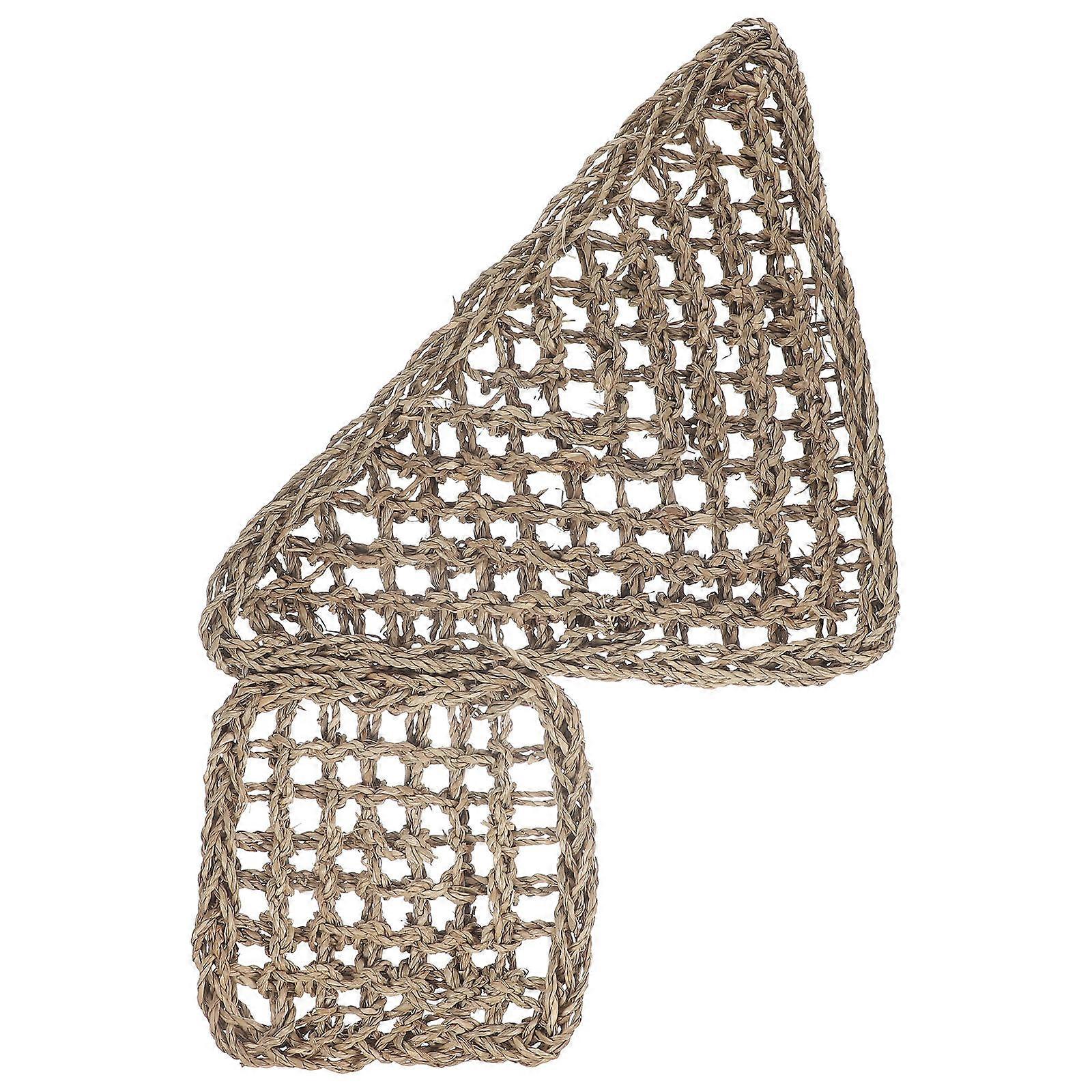 1 Set Lizard Snake Bed Reptile Hammock Seaweed Cushion Light Brown