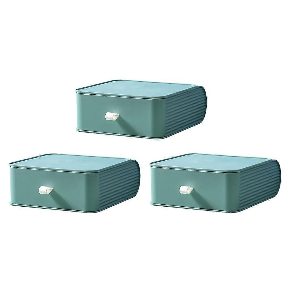 3Pcs Creative Storage Box for Stationery Home Sundries Container with Color