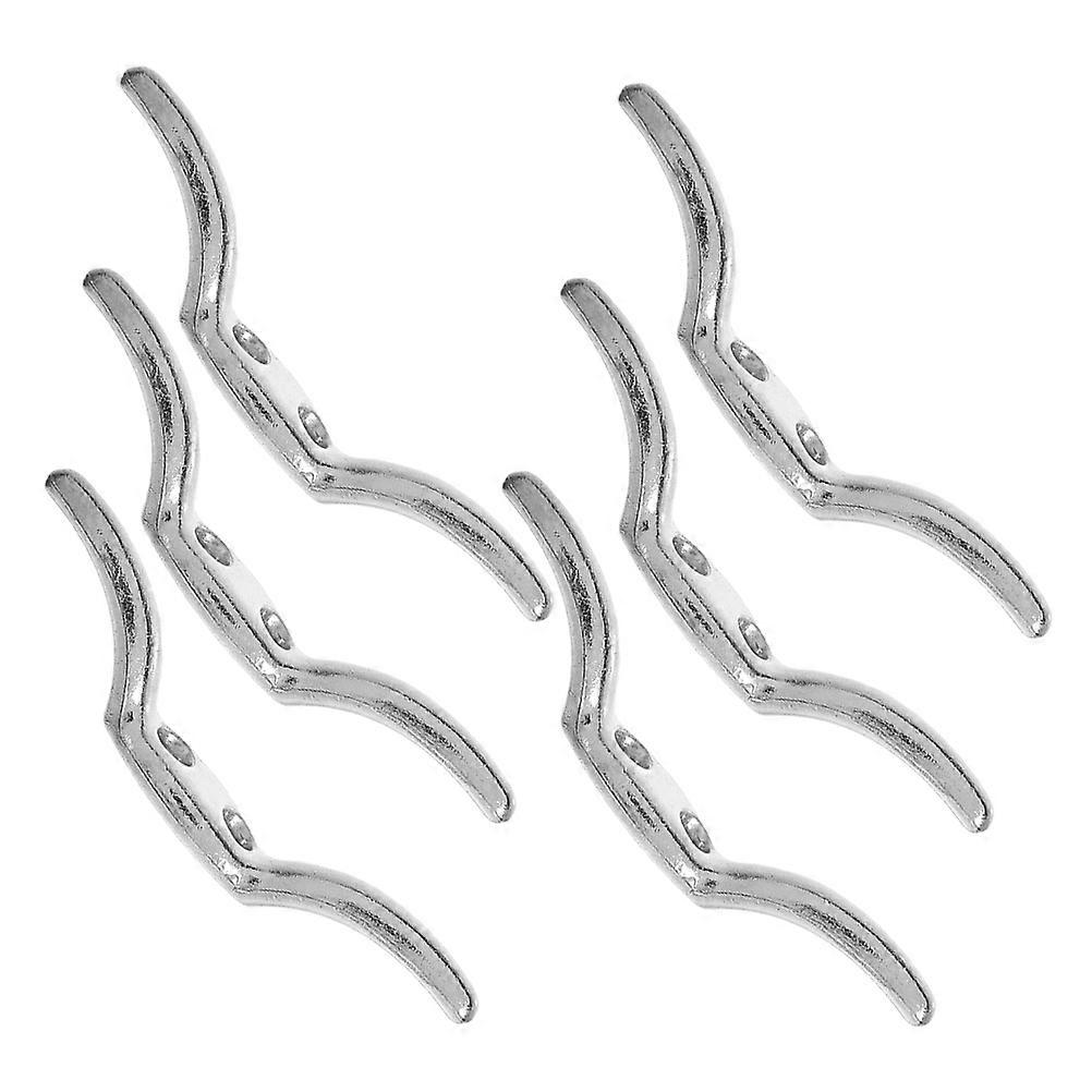 Lightweight Blind Cord Cleats For Roman Shades And Vertical Curtains In Silver Convenient For Use 6Pcs