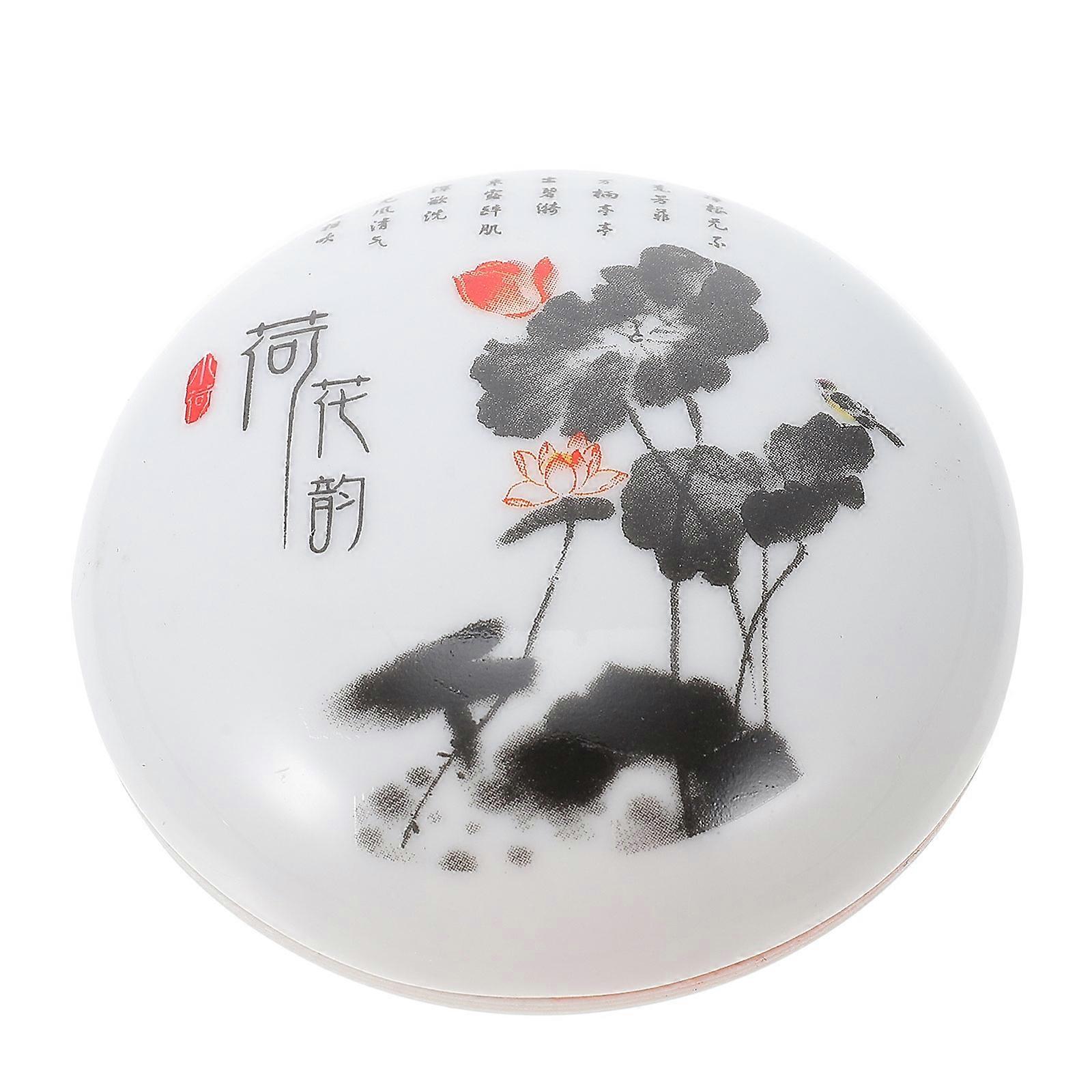 Chinese Calligraphy Inkpad Square Bright Red Inkpad For Art Practice Suitable For Children 1Set