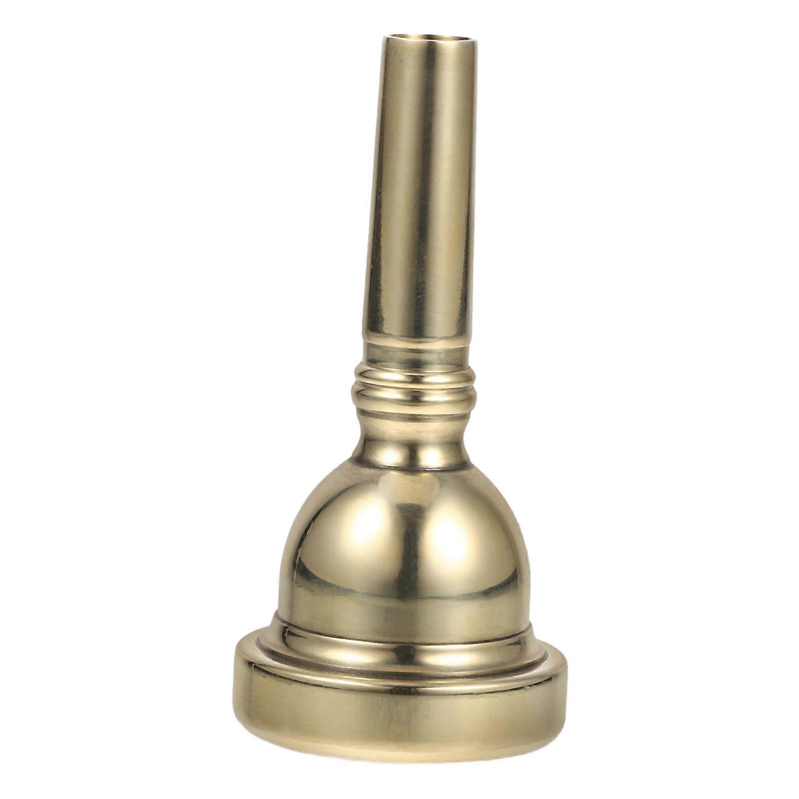 Elegant Metal Trombone Mouthpiece for Enhanced Sound Quality – Durable Replacement Accessory for Beginners and Professionals, Gold/Silver Finish