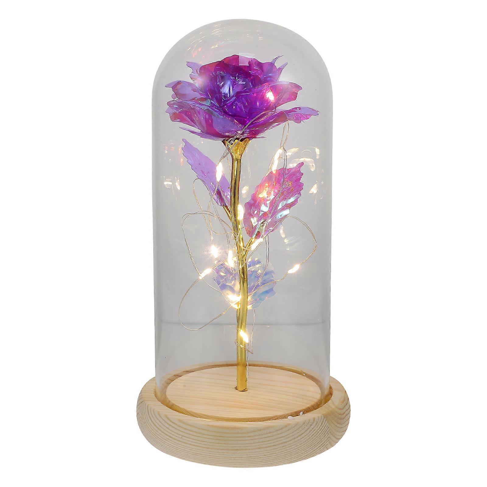 Led Flower Lamp Adorn With Glass Cover Romantic 1Pc