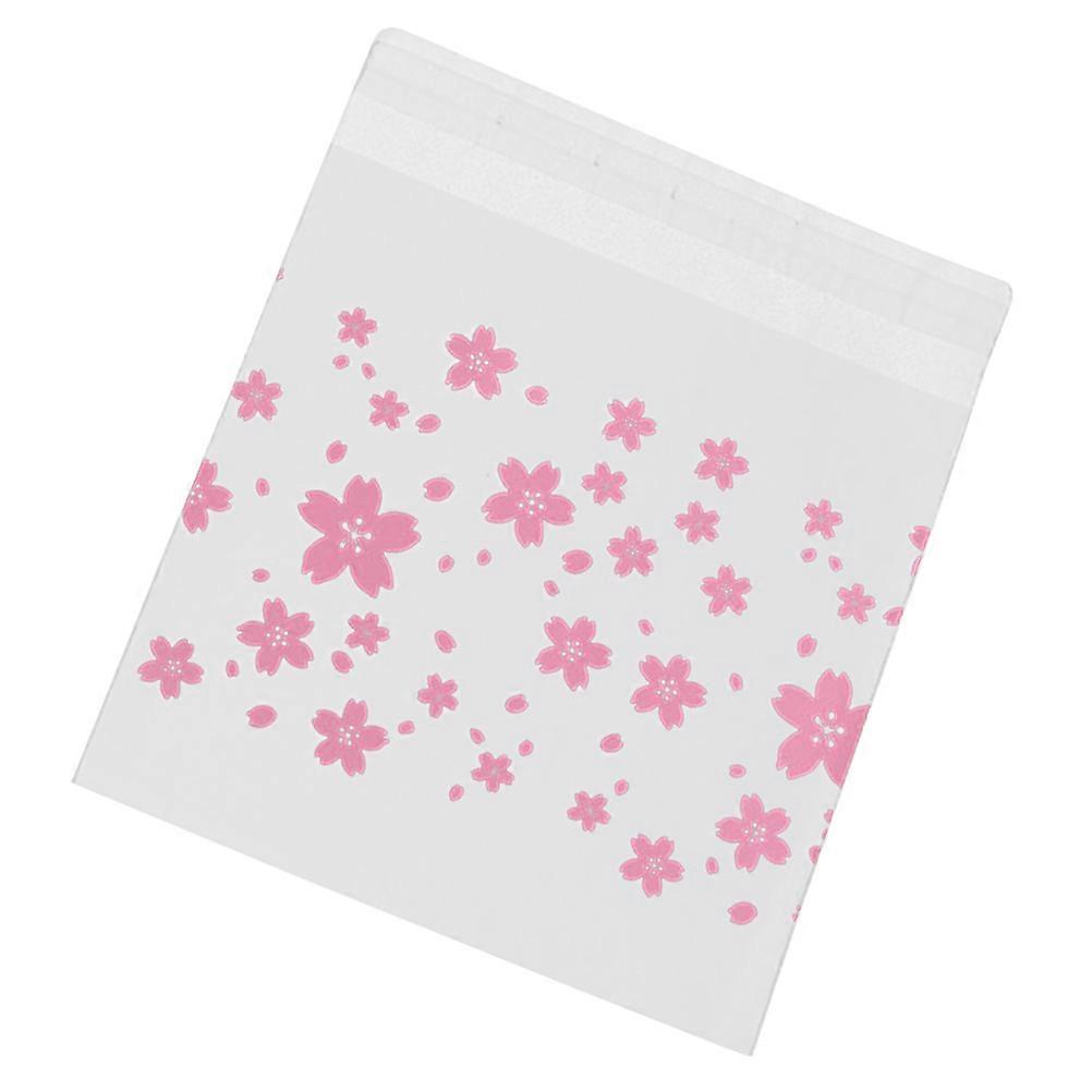 100pcs Pattern Transparent Packing Bags SelfAdhesive Plastic Candy Holder for Storage Use