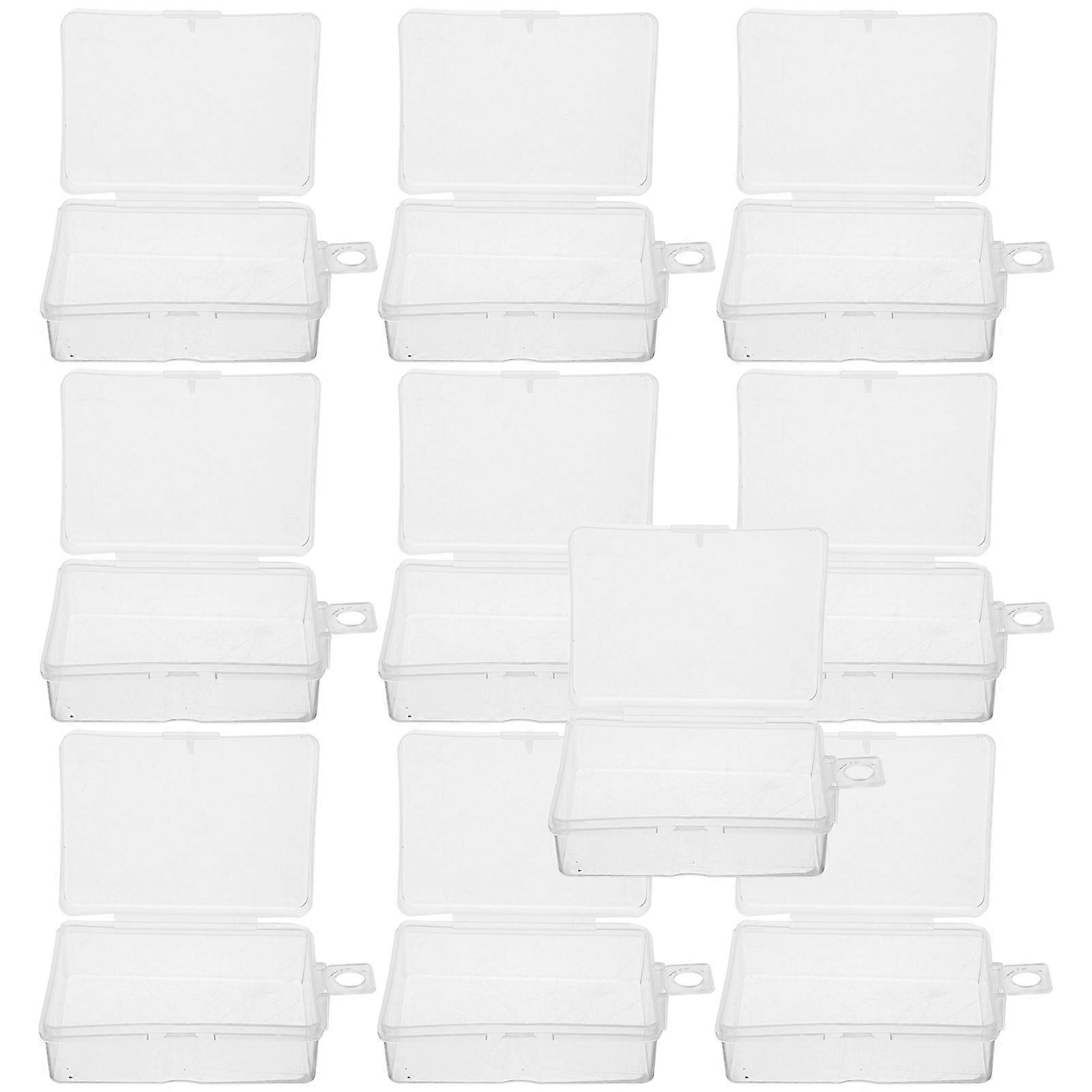 10pcs Mini Clear Storage Containers Snap Lock Boxes for Jewelry, Pills, Beads Transparent & , Multipurpose Organizer