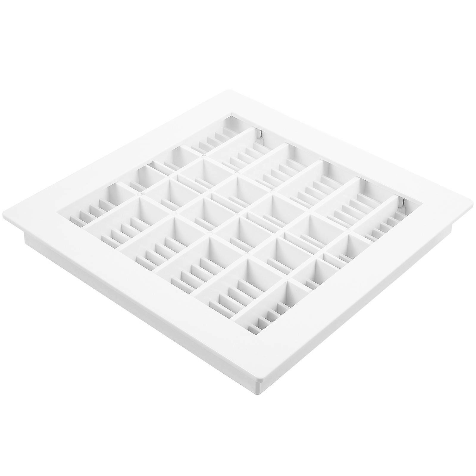 White Plastic Pool Drain Cover for Outdoor Use with Square Design and Safety Features 4.5"x4.5"