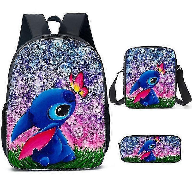 Stitch Backpack Three-piece Set School Bag