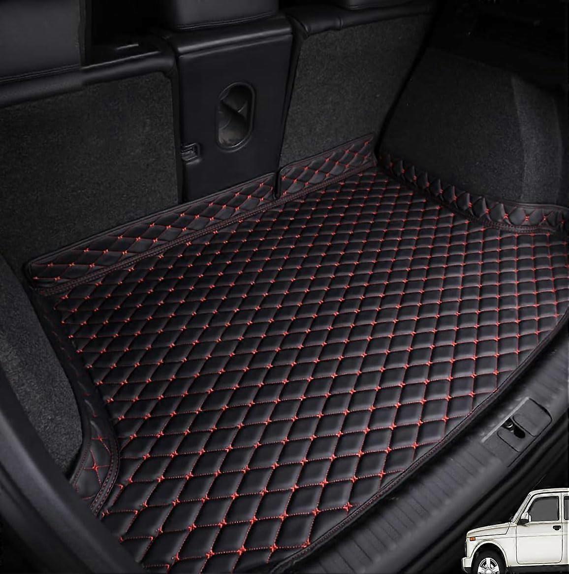 Car Leather Boot Mats For BMW Z4 G29 2019-2024 Waterproof High-Side Protective Mat Scratch-Resistant A/Black-Red