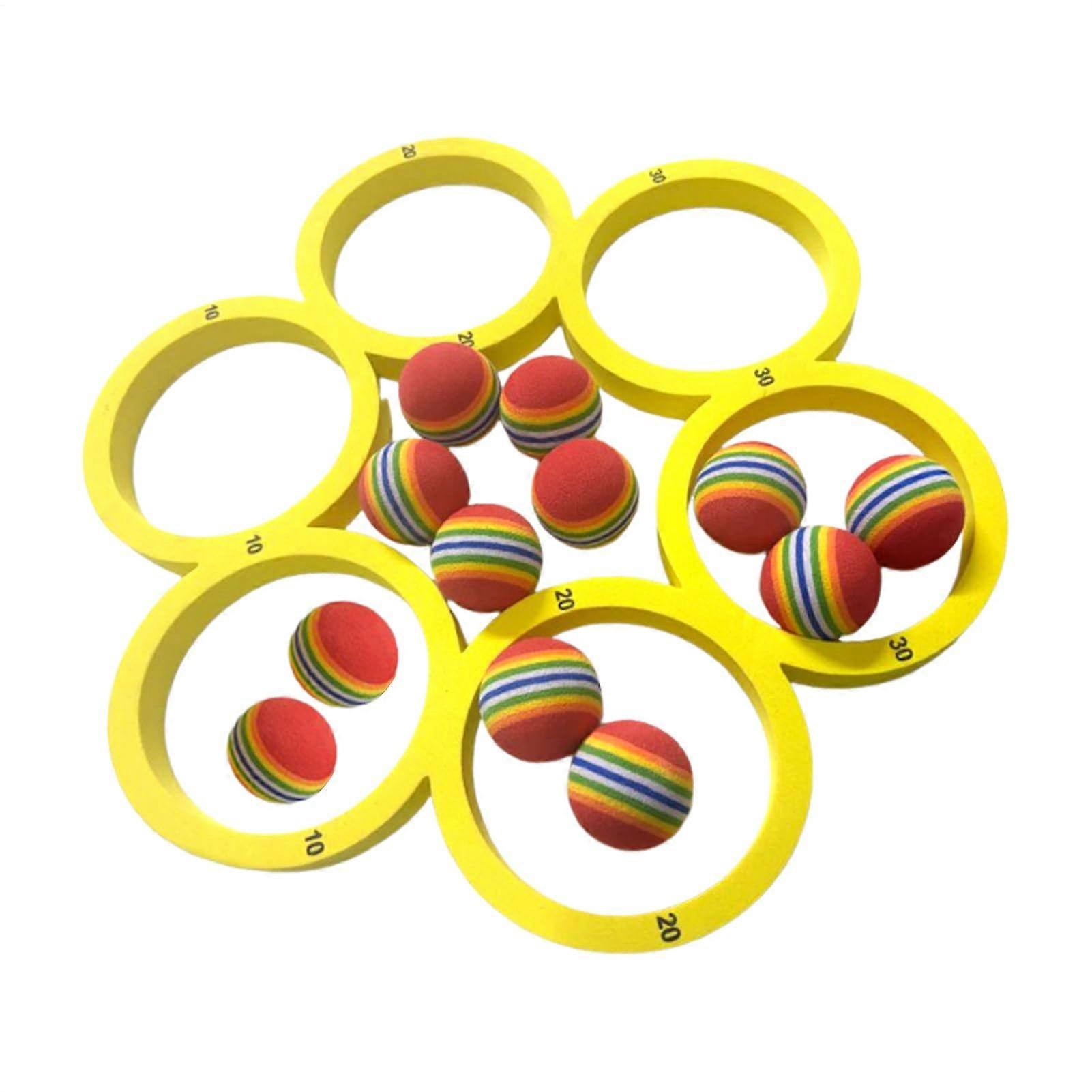 Pool Games Swimming Pool Throwing Game with 12 Rainbow Balls