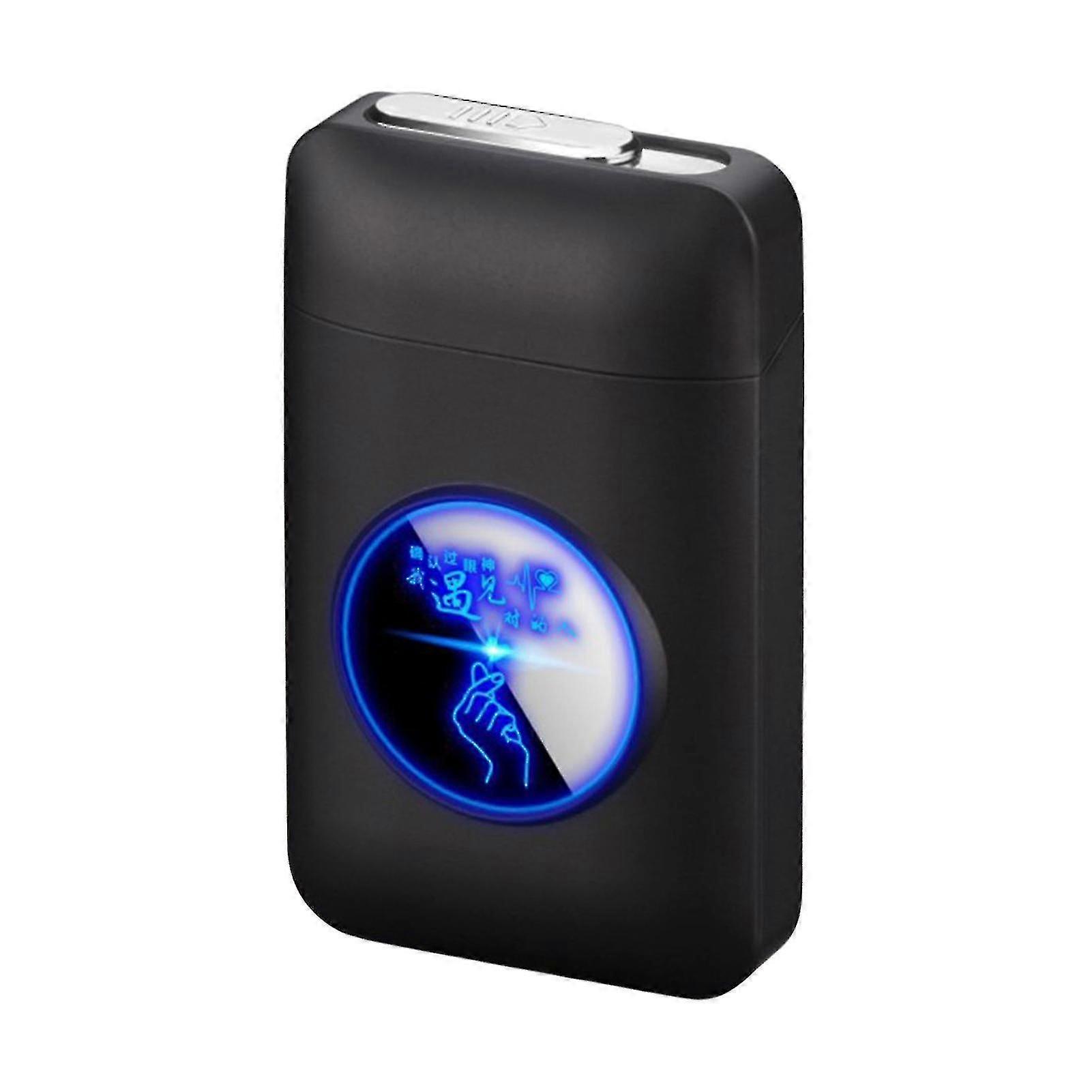 Étui à cigarettes élégant 2 en 1 avec briquet - Cadeau pour hommes et femmes en 4 couleurs