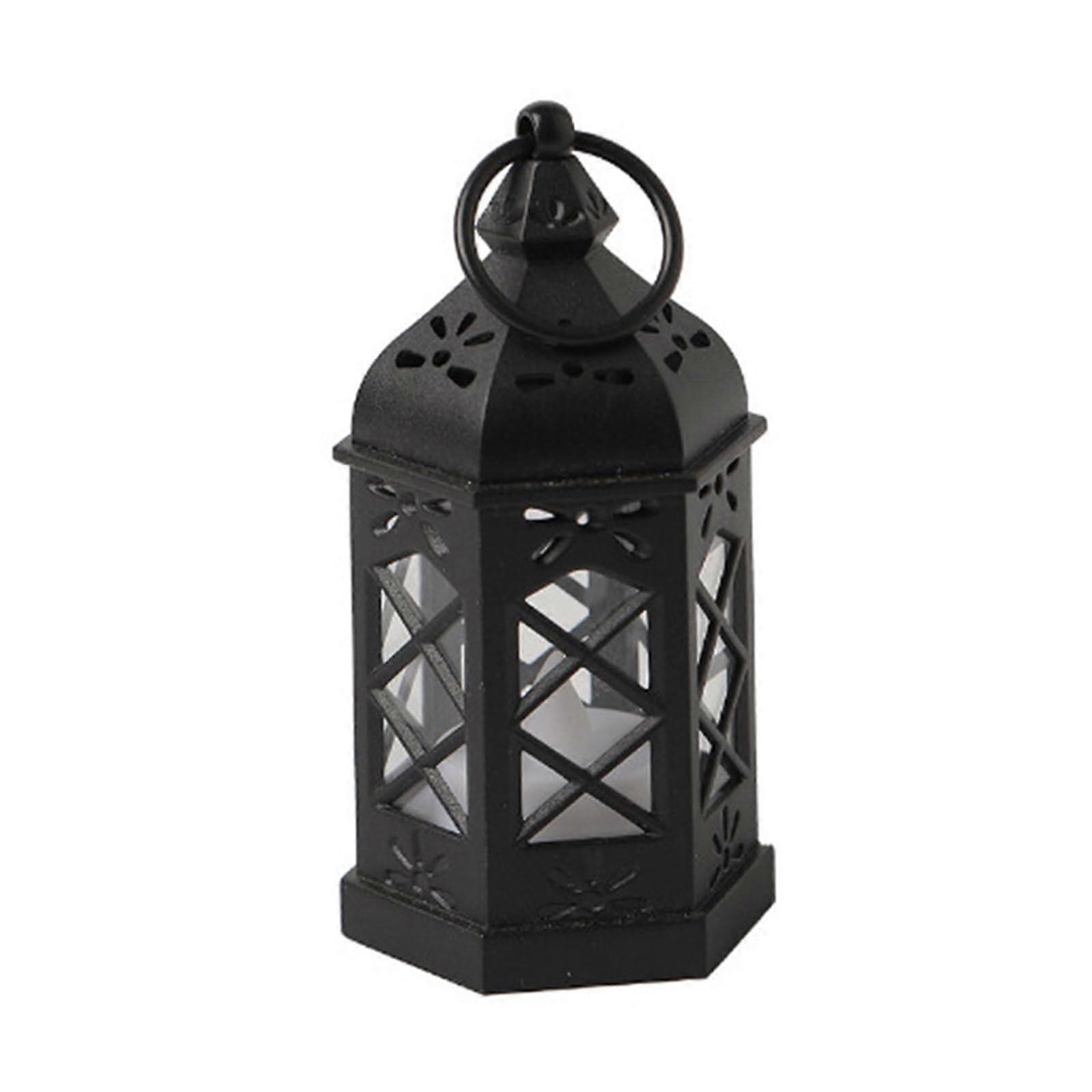 Glowing Lantern Candles Hexagonal Battery-Powered LED Lanterns Romantic Dinner Decor Realistic Flicker Warm White