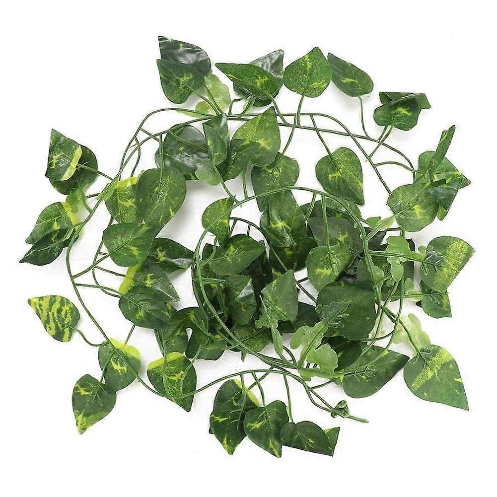 Realistic Artificial Vine for Climbing Pets Durable Bendable Plastic Ivy with Suction Cups Easy to Clean Reptile Habitat Decor