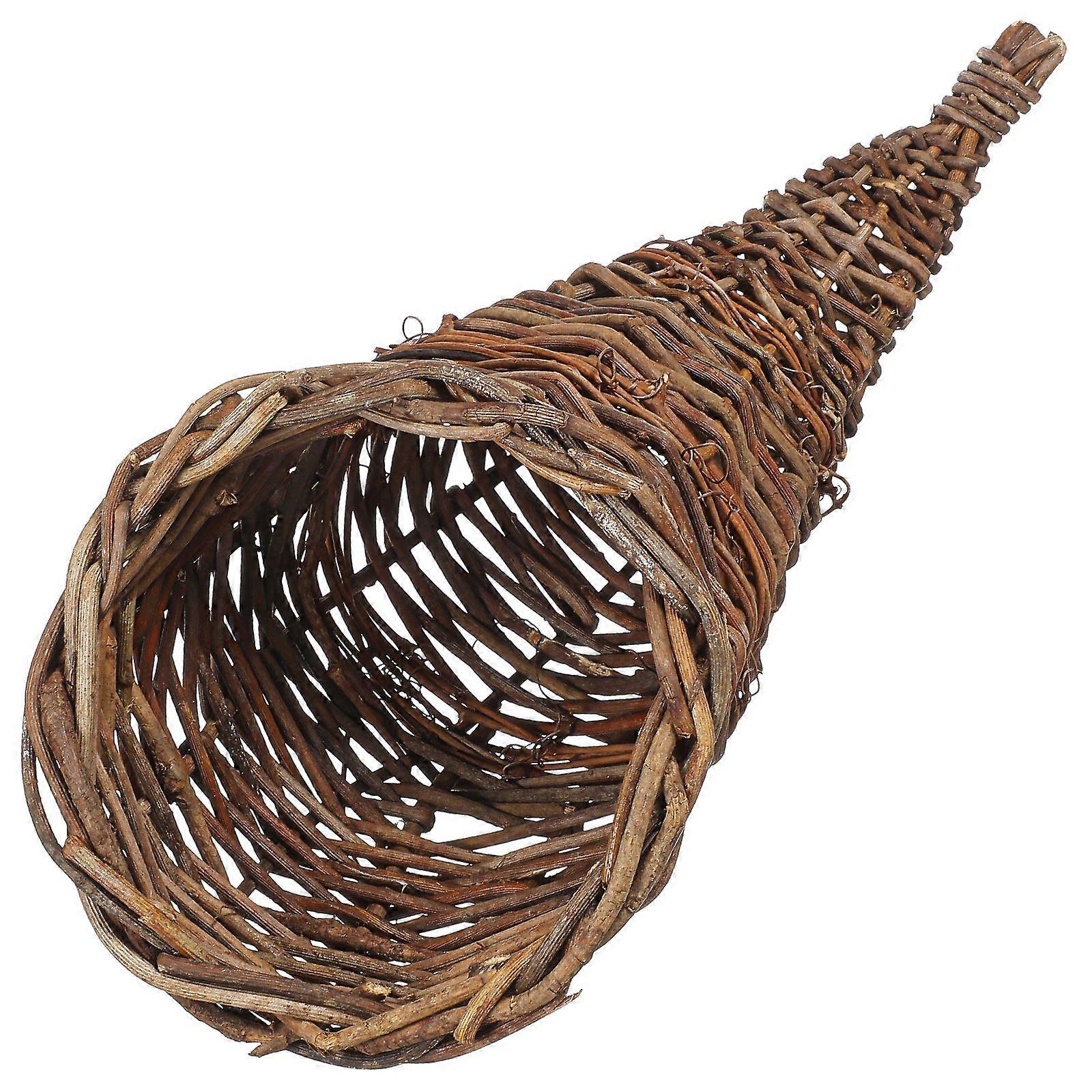 Rattan Cow Horn Shaped Storage Basket Storage Basket Bread Basket Snack Basket