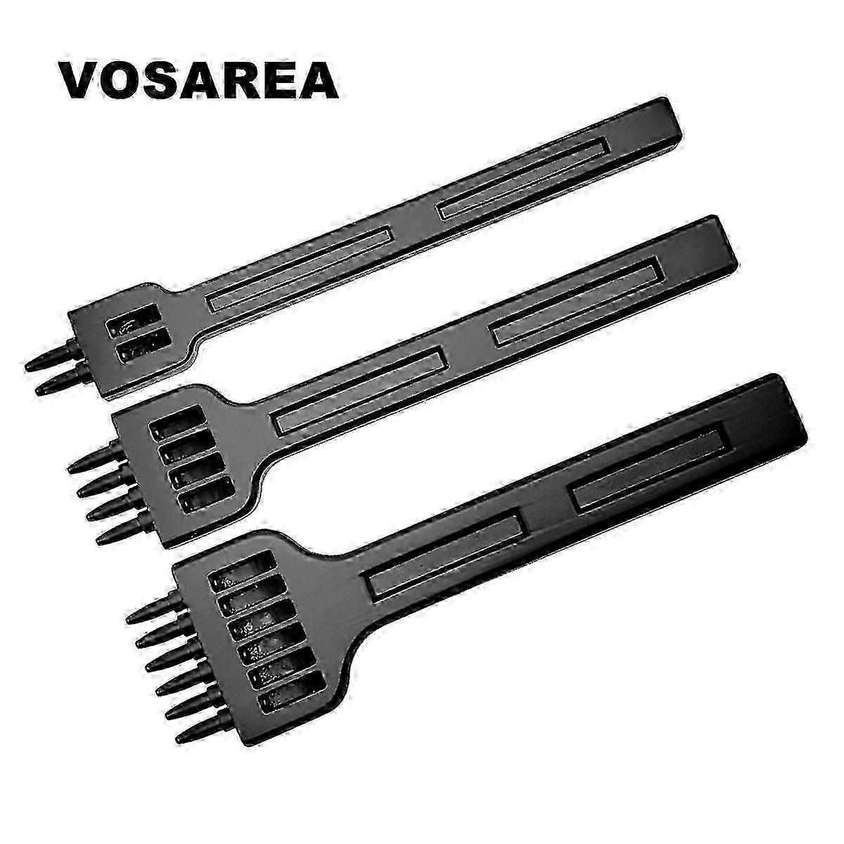 3-Piece Leather Hole Punch Set for DIY Crafting with Round Chisel - 18x11.2x2.6cm Tool Kit