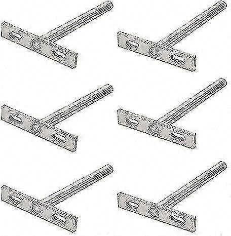 6pcs Invisible Floating Shelf Brackets T-Shaped Supports for Any Shelves