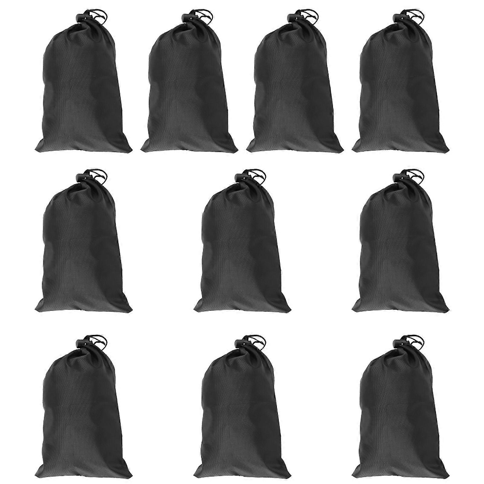 Black Drawstring Carry Bag Polyester Drawstring Pouch Waterproof Skipping Rope Storage Bag