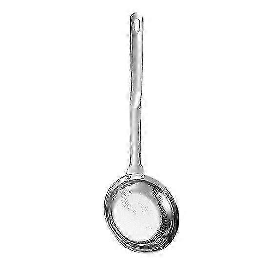 Feinmaschiges Edelstahlsieb mit langem Griff: Mehrzweck-Skimmerlöffelsieb zum Kochen