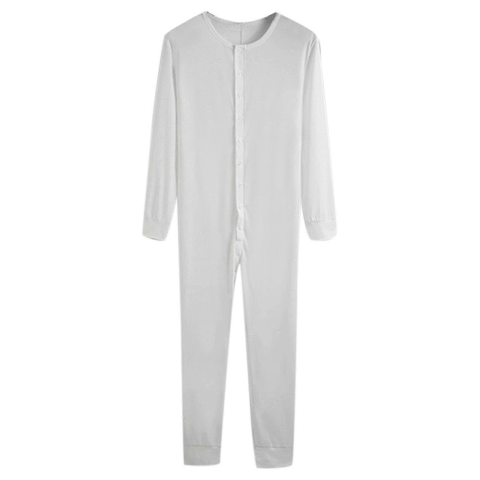 Men's Sexys Simple Home Jumpsuit Stylish Soft Loose Home Rompers for Excerise/Sleep