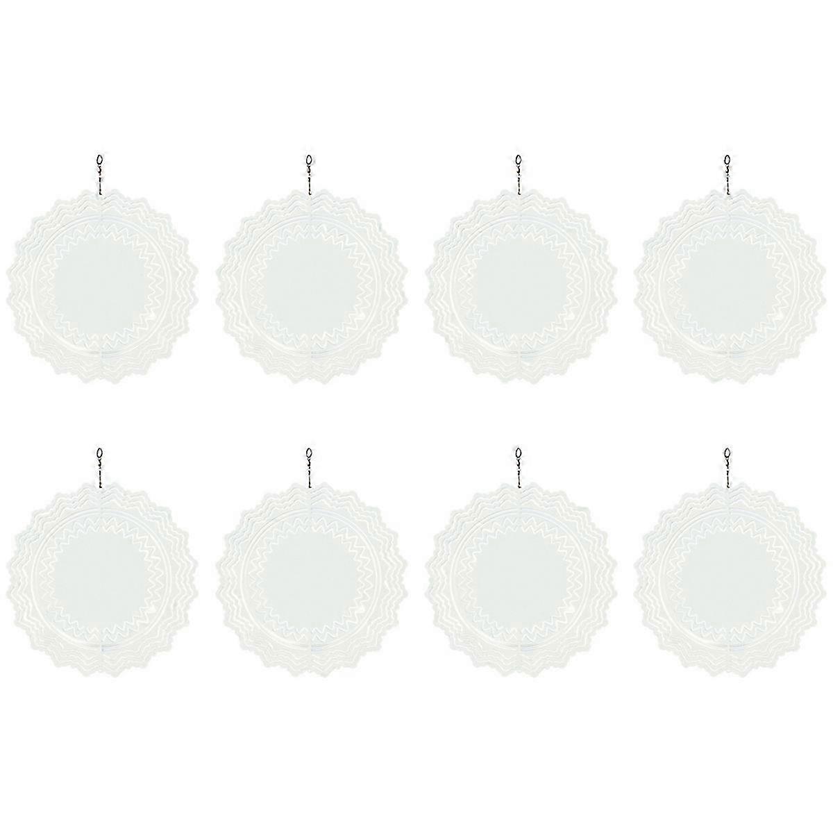 8Pcs 10 Inch Sublimation Wind Spinner Blanks 3D Garden Wind Spinners