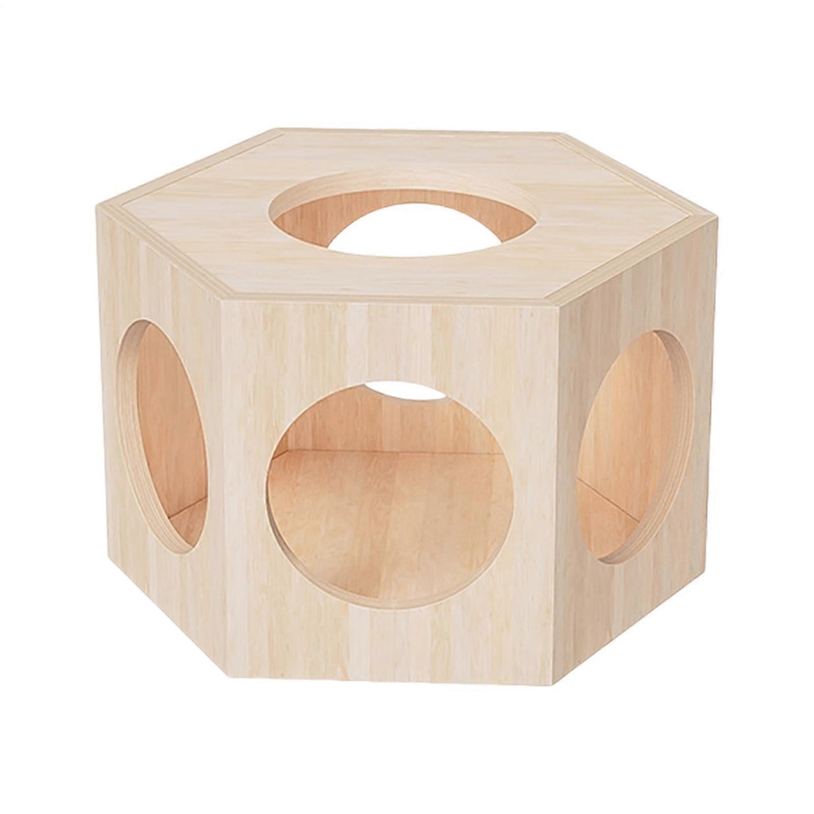 Wooden Hamster House Hideout Maze for Dwarf Hamsters Mice Guinea Pigs Chinchillas
