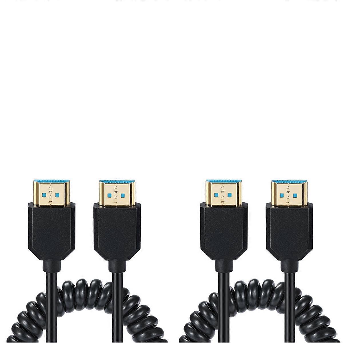 -Compatible Type Spring-Retractable HDCable -Compatible 2.1 8K60Hz Laptop TV Monitor Projector ConnectionCable A