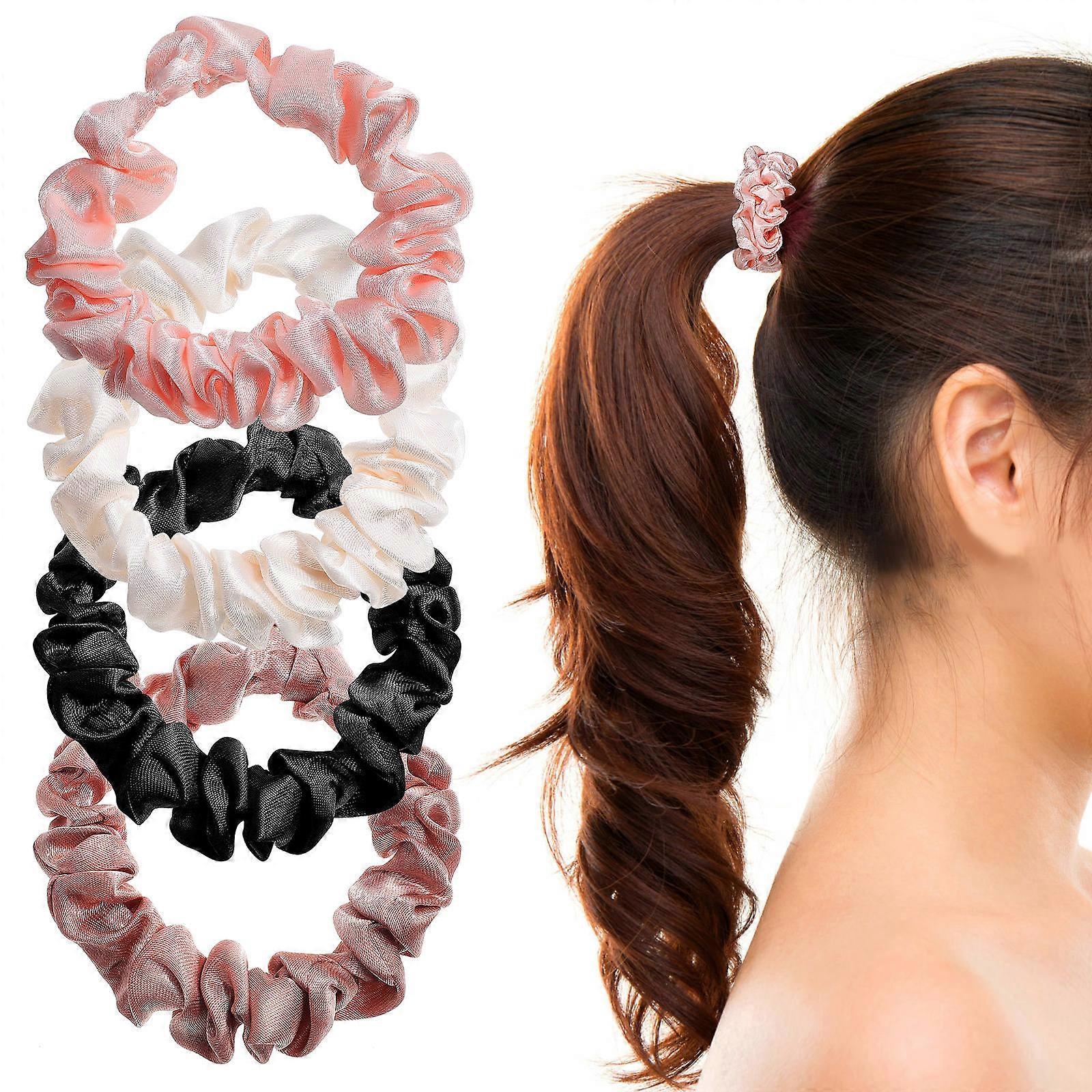 Ropes Ponytail Holders Braid Holder Elegant Design Black Color 4Pcs For Women And Men