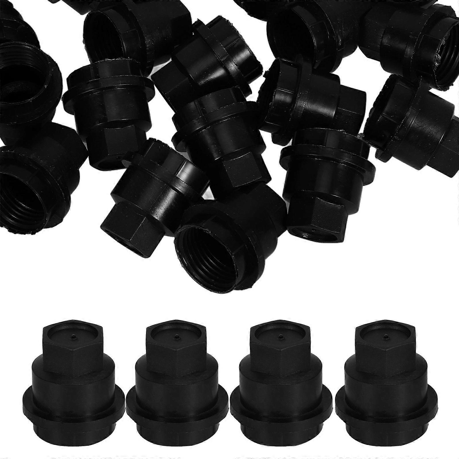 Black Plastic Lug Nut Caps for Car Wheels Enhance Style and Protect Against Debris 20 Pieces
