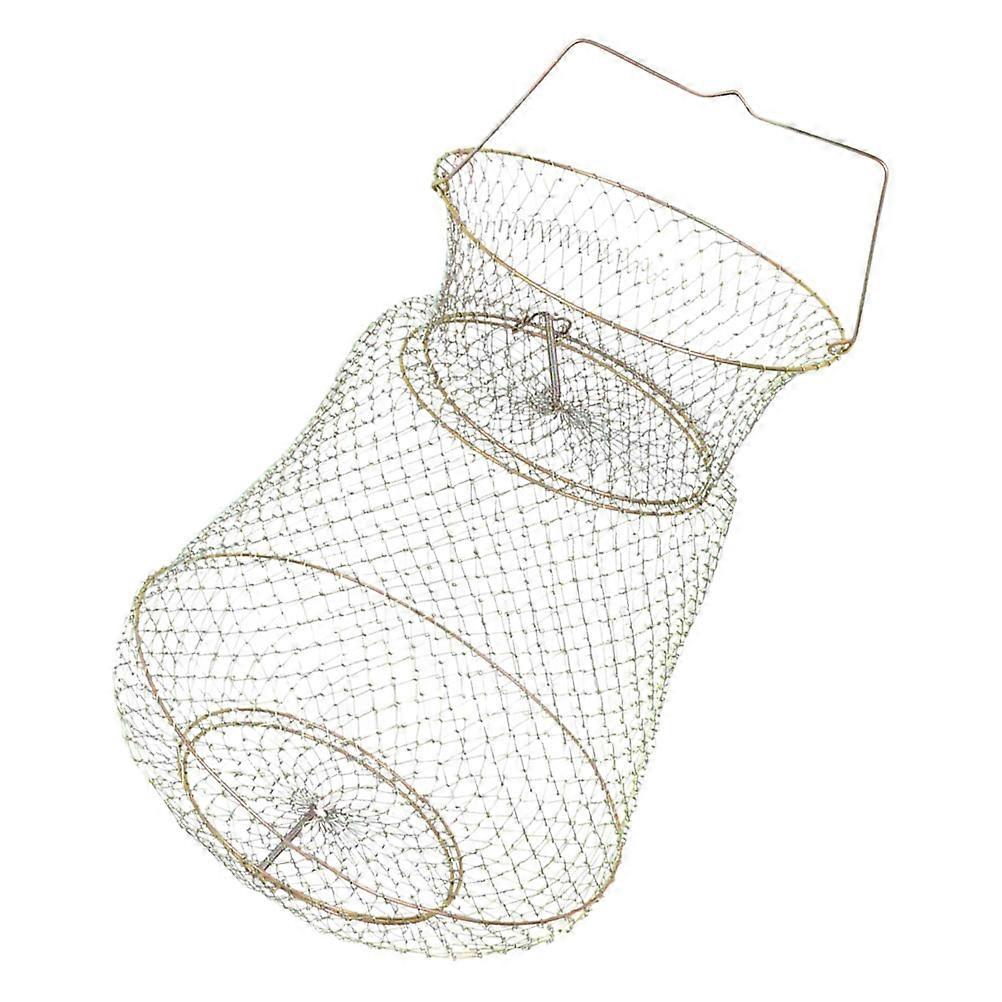 Khaki Fishing Net with Handle Design for Storage Use Made of Strong Iron Material 10.5 Inches
