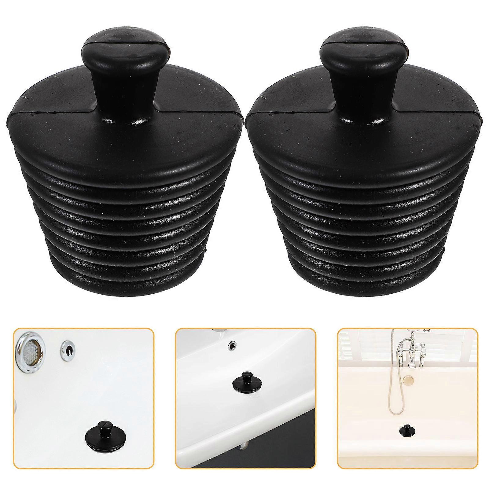 Drain Plug Bathroom Sink 2Pcs Assorted Color Silicone Stoppers with Water Sealing Function for Household Users and Home Improvement