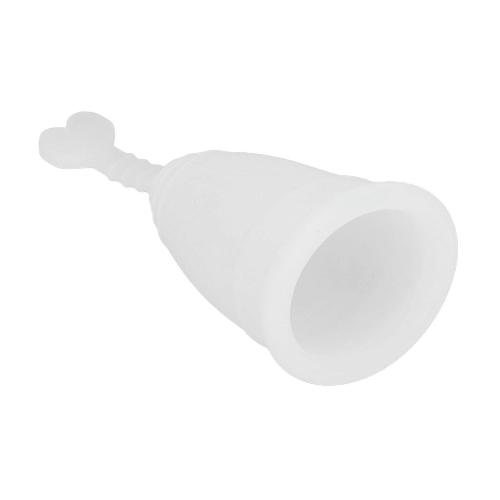 10pcs White Silicone Menstrual Cups, Soft Flexible 4x8cm Set