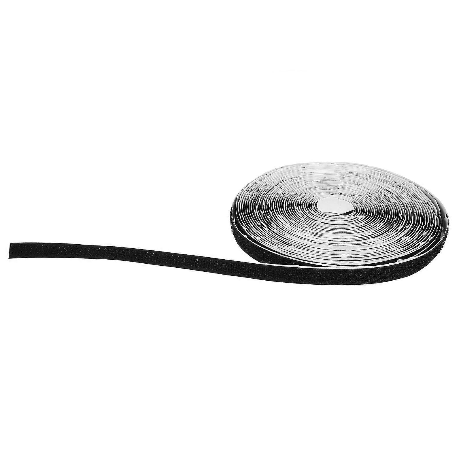 Self Adhesive Tape Hook and Loop Tape for Sticking 1 Roll Black Nylon
