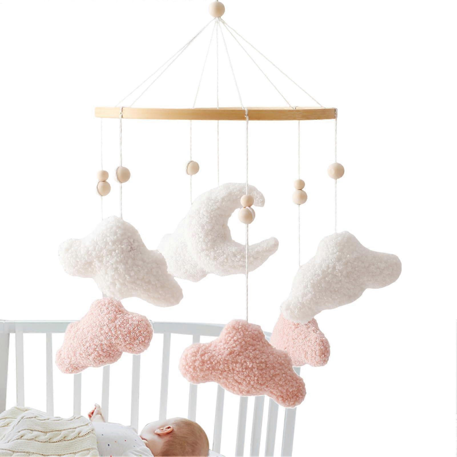 Crib Toys Hangable Plush CloudShaped Pendants For Crib And Bassinet, Stroller Toy, Nursery Decoration