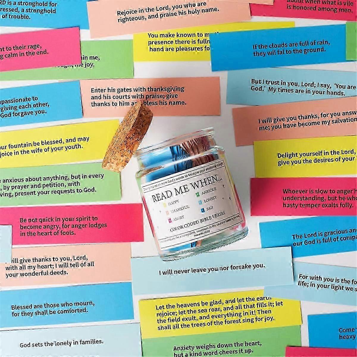 Inspirational Bible Verses Jar, Glass Prayer Container with Scripture ...