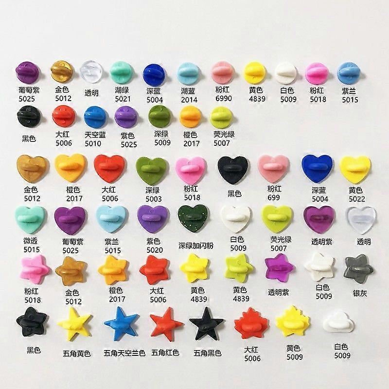 100 Set Pin Backs Replacement Locking Keepers Tie Tacks with Blank Pins for Craft Making Lapel Badge Jewelry Making Pink