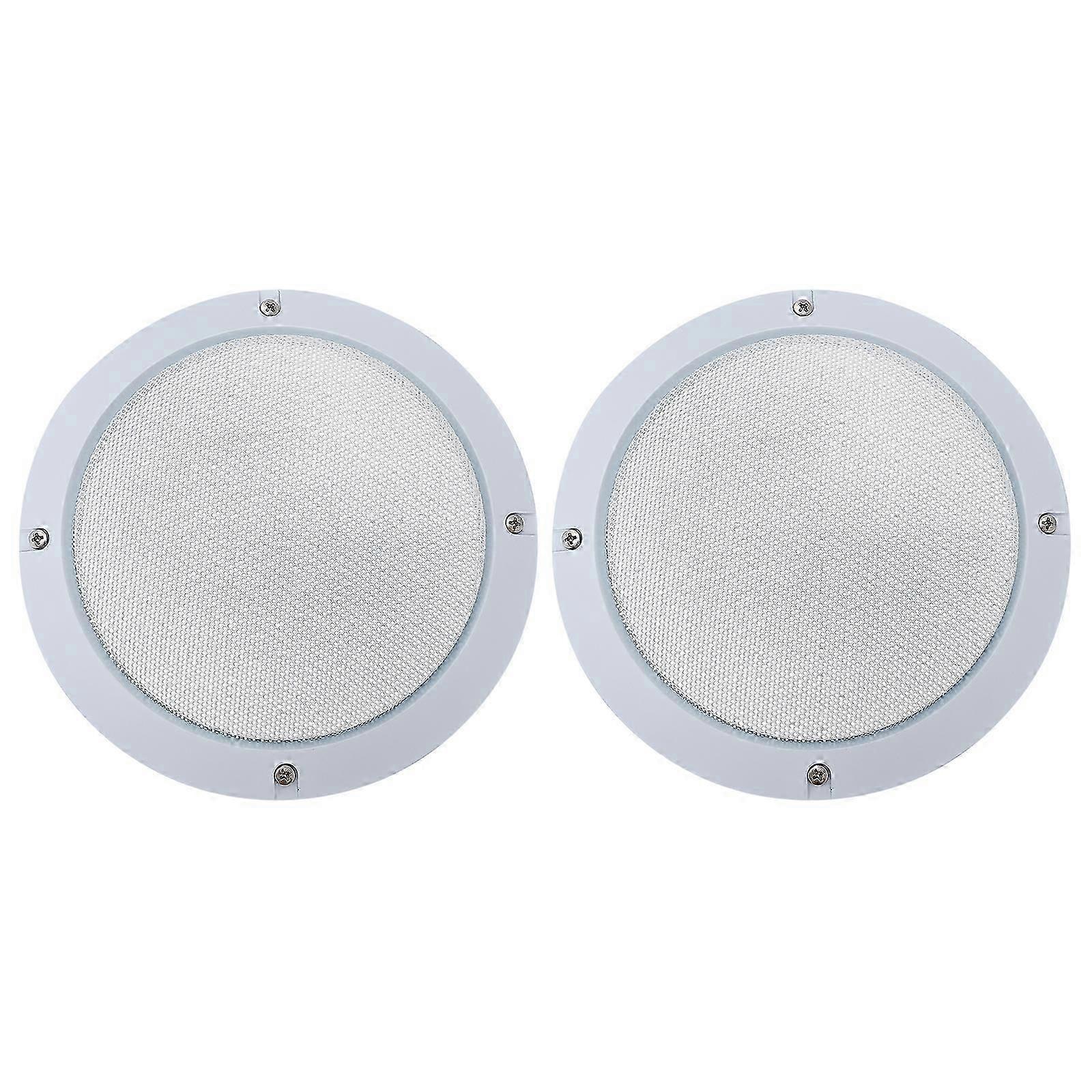 Protective covers for car speakers 2pcs white audio mesh guards