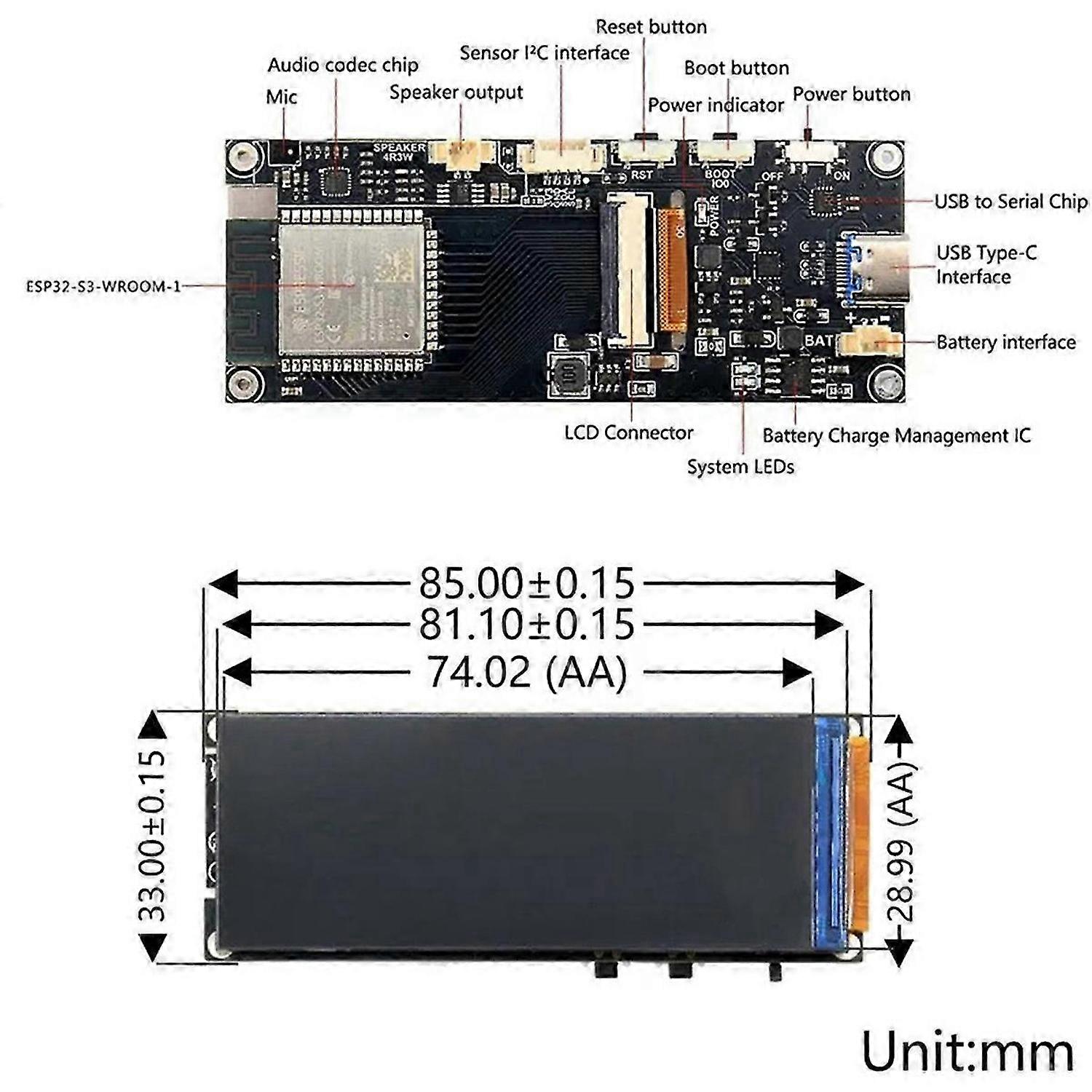 For DeepSeek XiaoZhi AI Voice Chat Robot Development Board with Shell