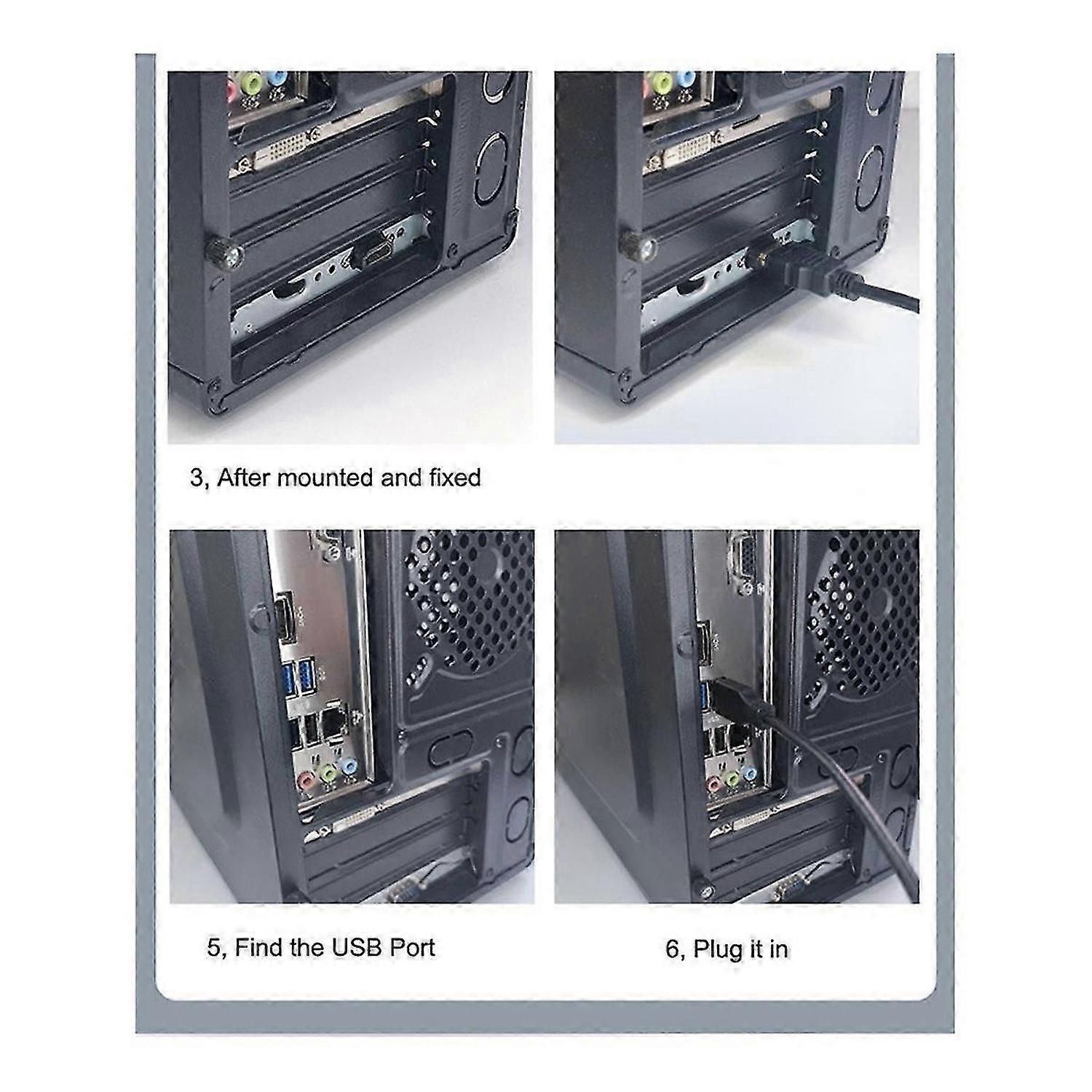 Computer Desktop Switch Internet Cafe Universal USB3.0 Audio Home Desktop External Power Extension Button(B)
