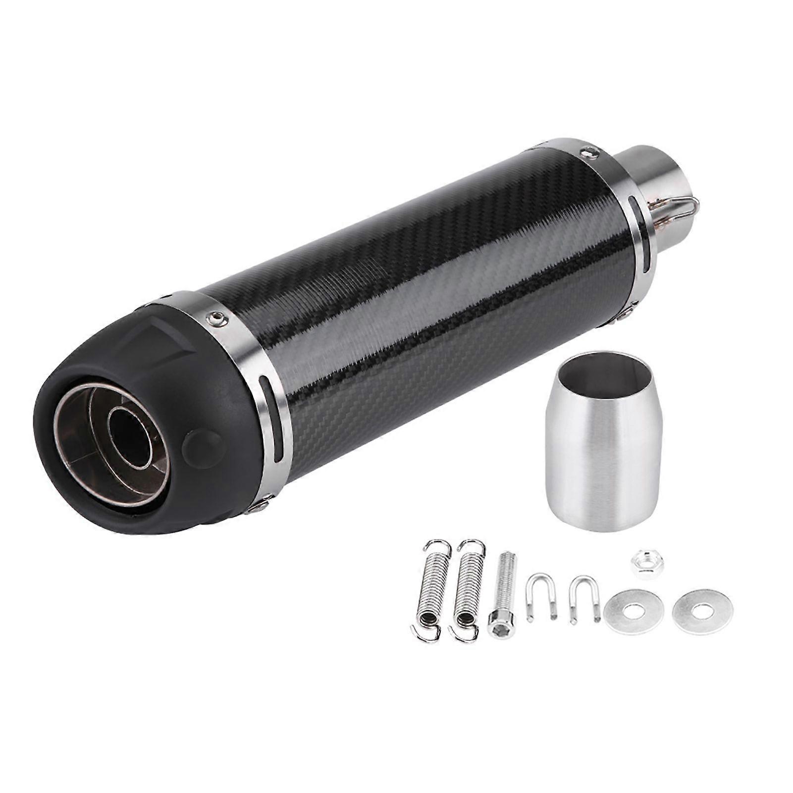 51mm Universal Motorcycle Modified Real Bright Carbon Fiber Exhaust Muffler Pipe with DB Killer