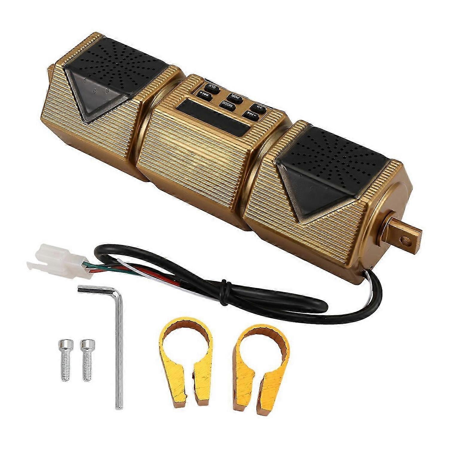 Motorcycle MP3 Player Handlebar Speaker Bluetooth Music FM Radio