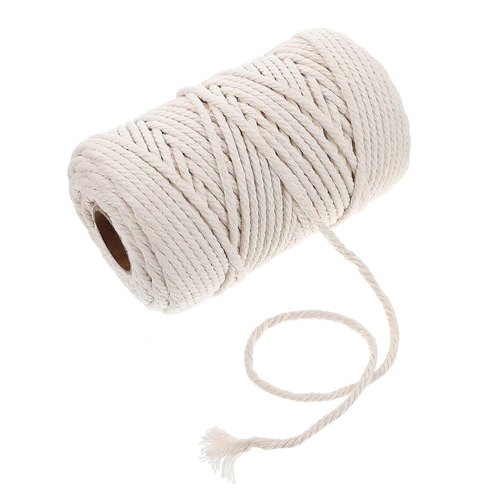 Rope For Crafts Cotton Rope DIY Supplies White Length: 100 Meters Perfect For Handicraft Decorating 1Pack